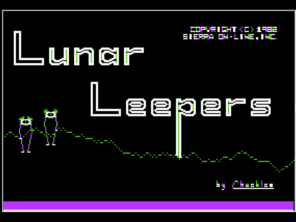 Title Screen of Lunar Leepers for Apple II